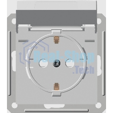 Розетка 1-м СП W59aqua 16А защ. шторки с заземл. бел. IP44 SchE RS16-152B-18