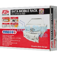 Сменный бокс для HDD AgeStar SR3P-SW-2F SATA пластик черный 3.5