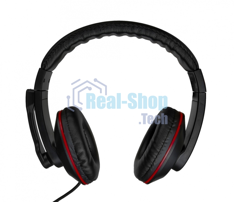 Гарнитура проводная Oklick HS-L390G DRAGON black/red 1.8m (JD-728S)