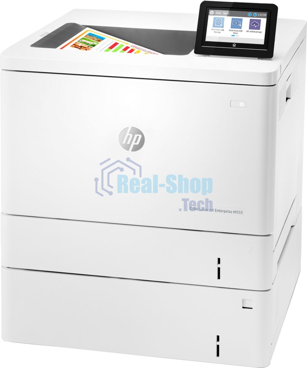 Принтер лазерный HP Color LaserJet Enterprise M555x (7ZU79A), A4, цветной, печ. до 38 стр/мин., 600 x 600 dpi, USB, RJ-45, Wi-Fi, Air Print, Mopria