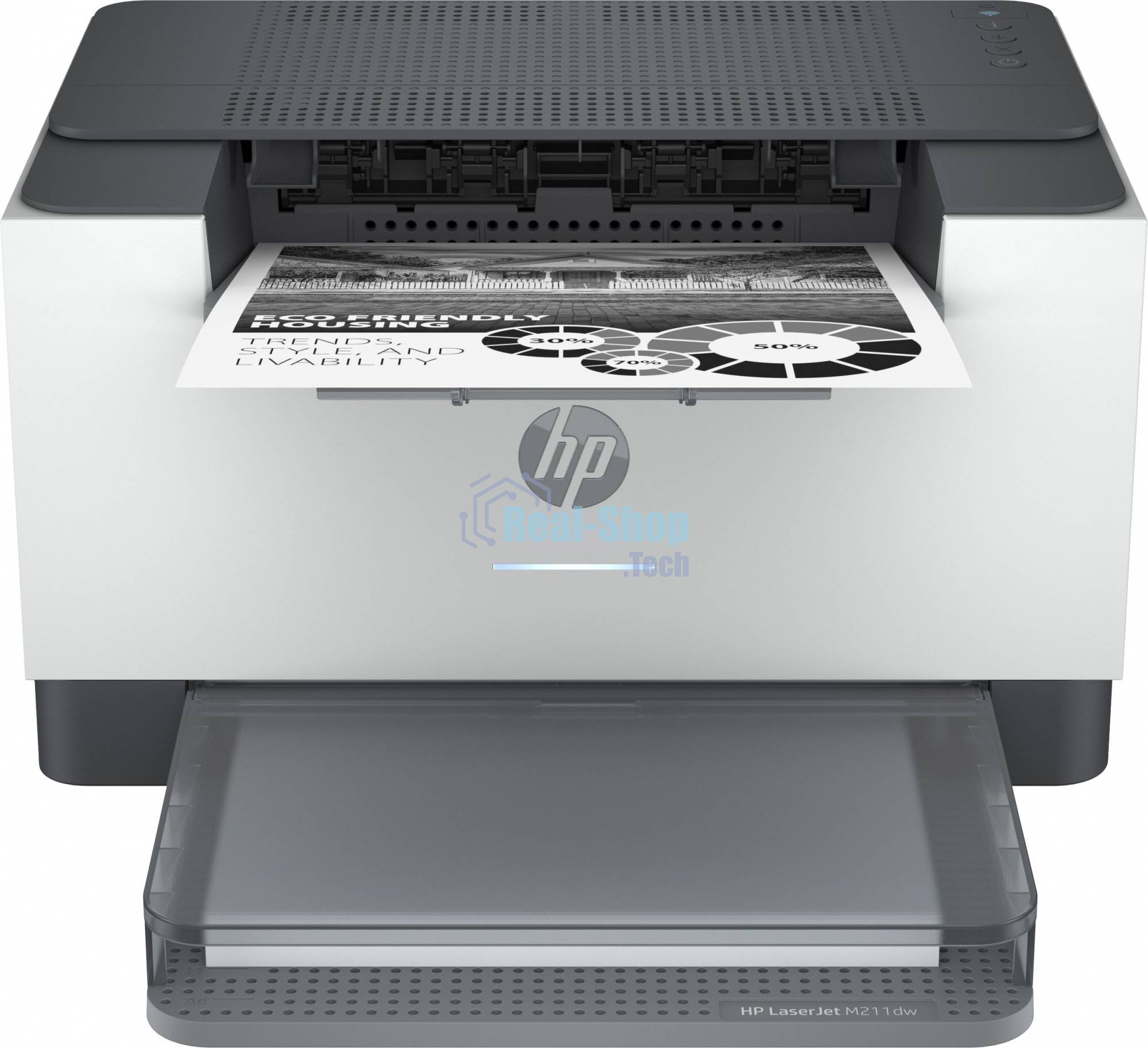 Принтер лазерный HP LaserJet M211dw (9YF83A), A4, ч/б, печ. до 29 стр/мин., 600 x 600 dpi, USB, RJ-45, Wi-Fi, Air Print, Mopria