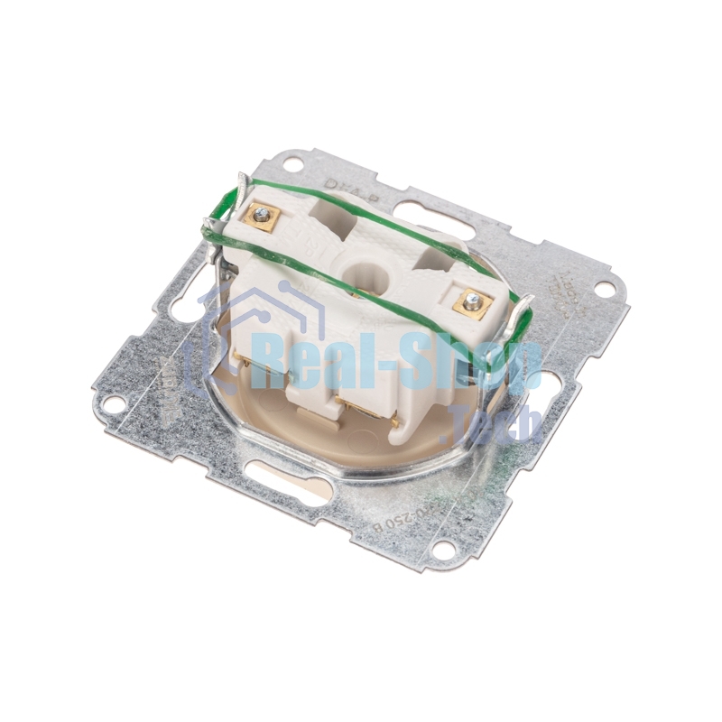 Розетка Kranz 1-ая DEA керамика б/з с/у 10А мех. бежевый (1/10/120)