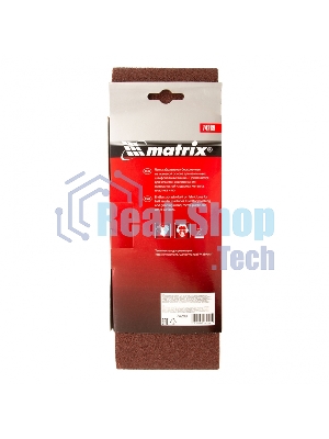Лента абразивная Matrix бесконечная, P 80, 100 х 610 мм, 3 шт.