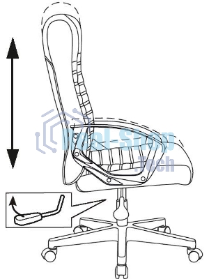Кресло Бюрократ CH-480LT черный, экокожа