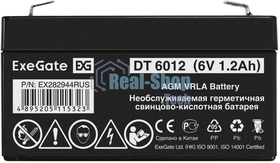 Батарея для ИБП ExeGate DT 6012 (6V 1.2Ah), клеммы F1