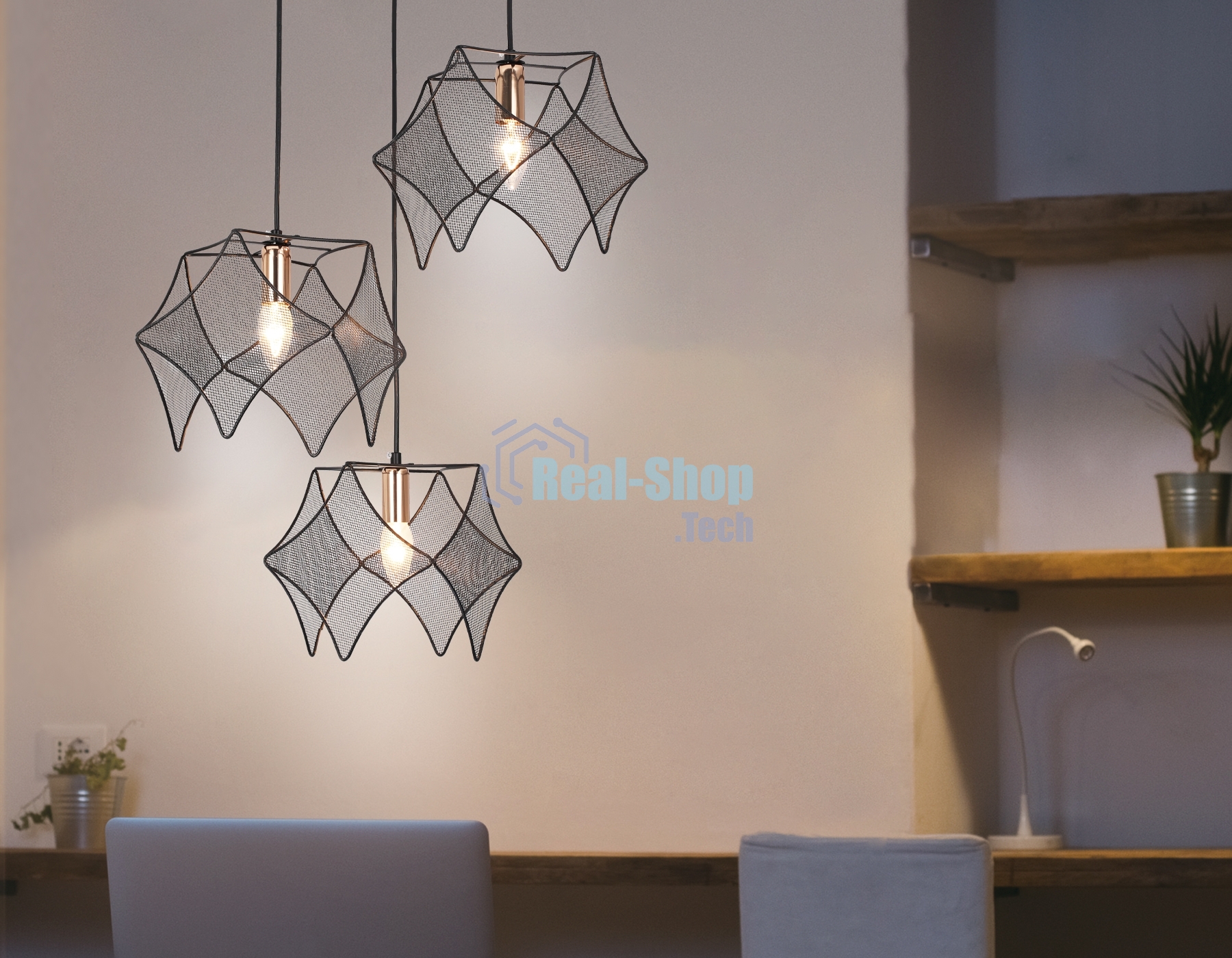 Светильник Ambrella light TR8427/3 BK/GD черный/золото E14/3 max 40W D510*1000