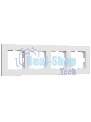 Рамка на 4 поста Slab (черный софт) W0042908
