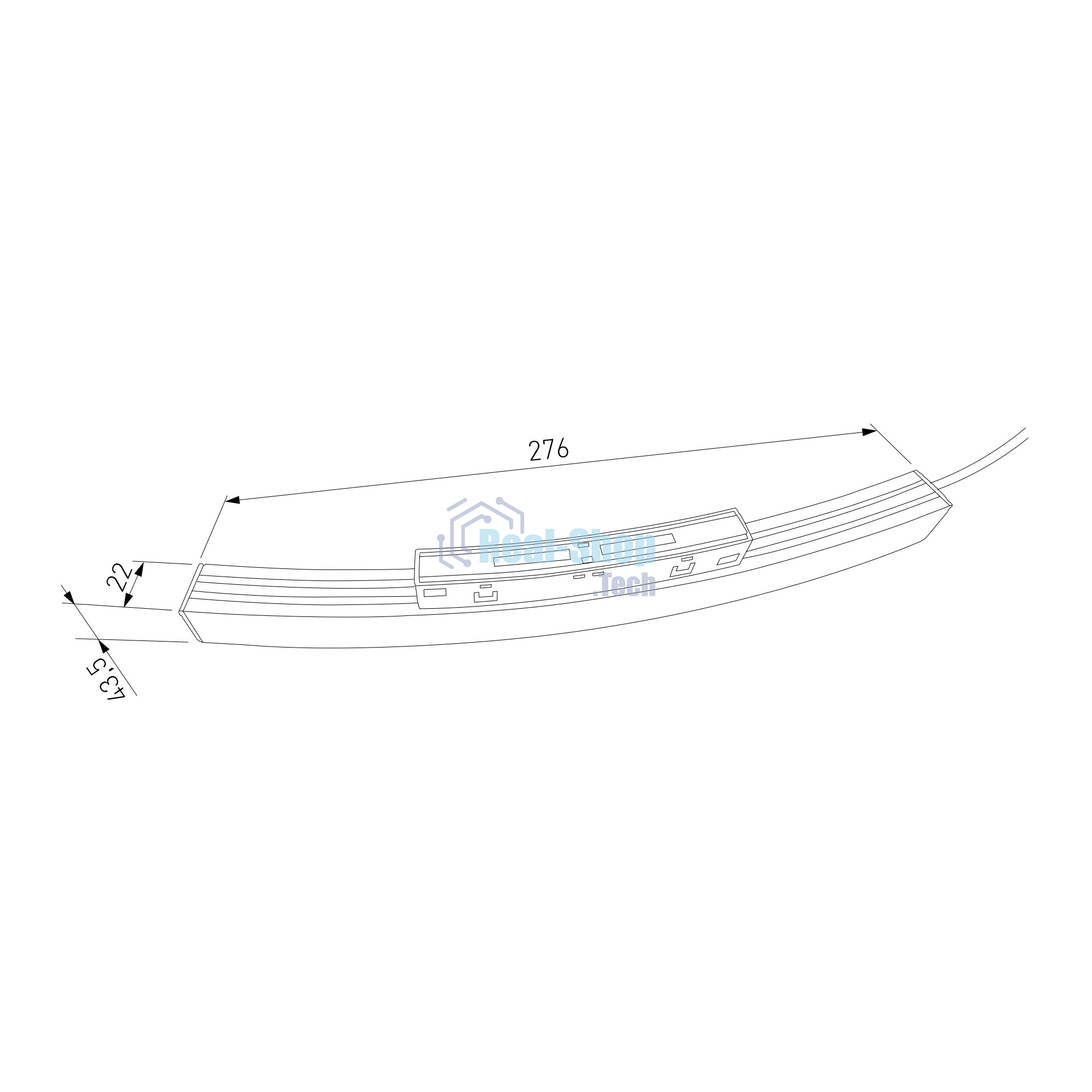 Slim Magnetic Блок питания 100W (черный) (?1200mm) 95057/00