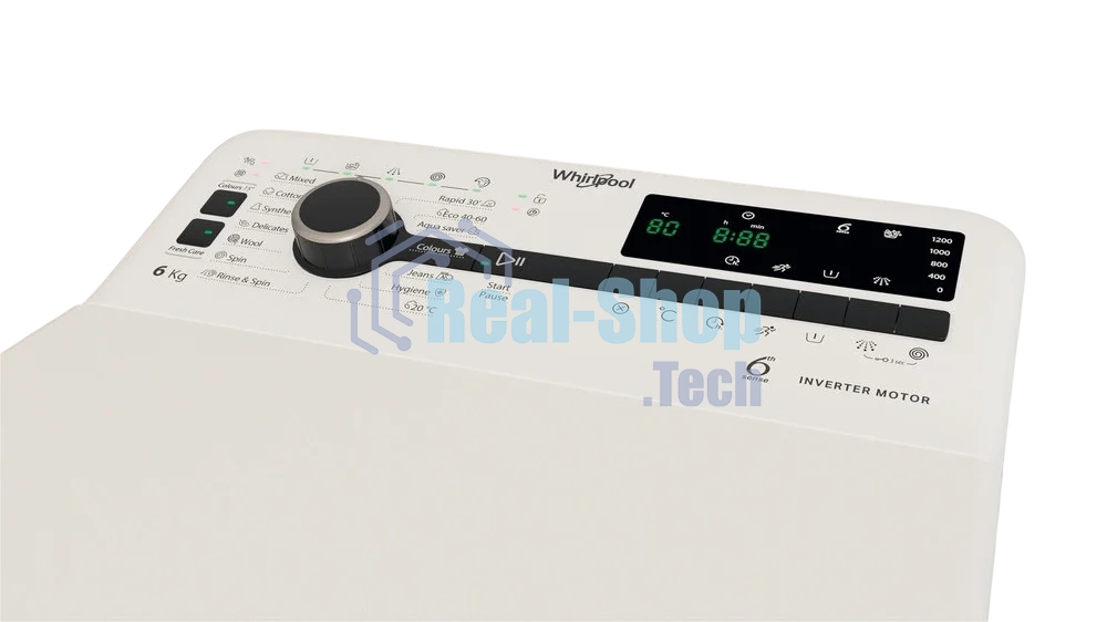Стиральная машина Whirlpool TDLRB 6251BS EU белый, загрузка вертикальная 6 кг, 1200 об/мин, класс B
