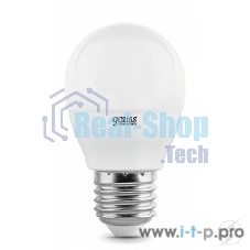 Лампа светодиодная LED Gauss Elementary Шар 8W E27 520lm 3000K 1/10/100 0