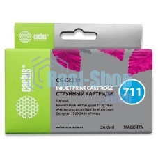 Картридж струйный Cactus CS-CZ131 №711 пурпурный (26 мл) для HP DesignJet T120/T520