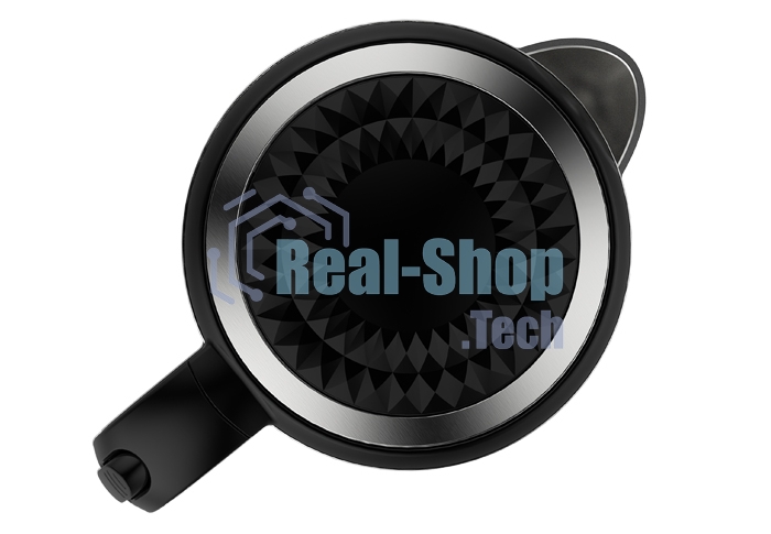 Чайник электрический Centek CT-0020 черный металл 1.7л, 2200W, бесшовная колба, двойные стенки