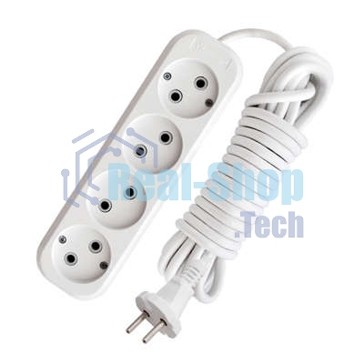 Удлинитель 4х3 м без заземл. 10А IP20 Е-204 АБС-пл. ПВС 2х0.75 UNIVersal 9631968