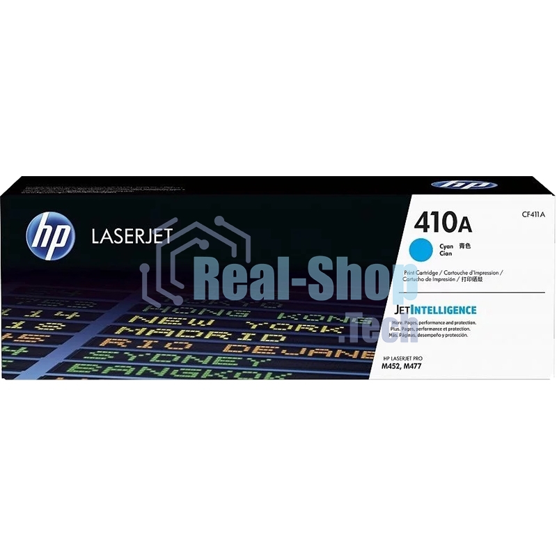 Тонер Картридж HP 410A CF411A голубой для HP LJ Pro M452/M477 (2300 стр.)