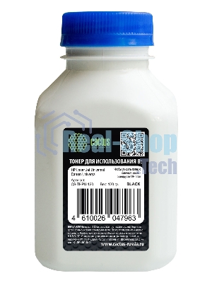 Тонер Cactus CS-THPU-120 черный флакон 120гр. для принтера HP LJ P1005/1006/1505/M125/127/M604/307/608