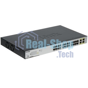Коммутатор D-Link DGS-1026MP/A1A, 24×1 Гбит/с + 2×1 Гбит/с Combo, неуправляемый