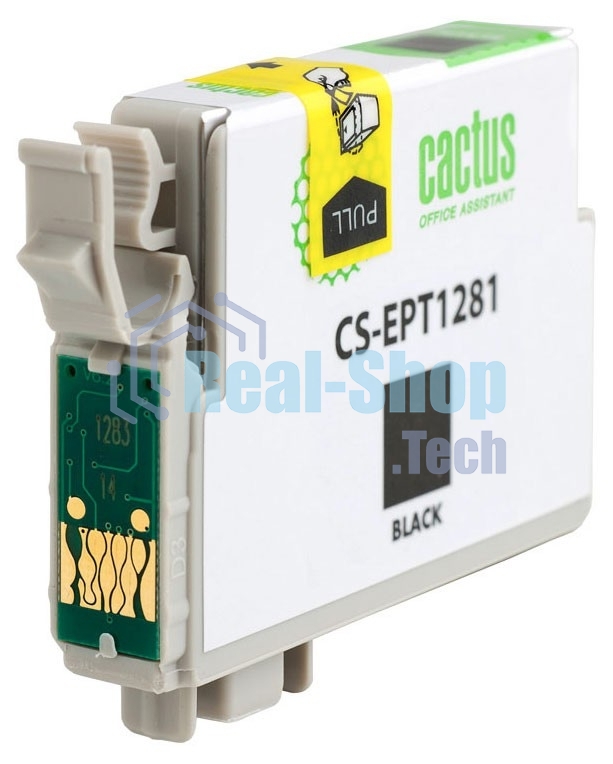 Картридж струйный Cactus CS-EPT1281 (T1281) черный (10 мл) для Epson Stylus S22/S125/SX420/SX425/Office BX305