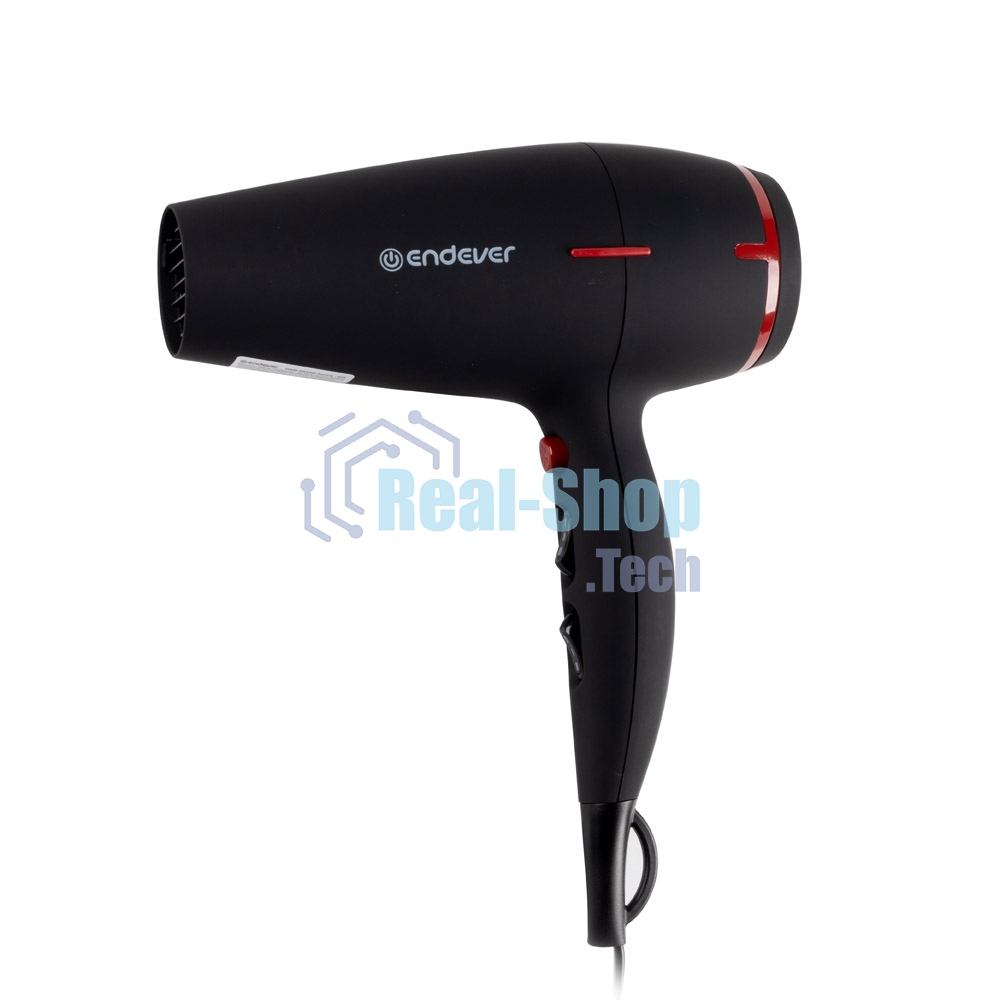 Фен Endever Aurora-472 черный, 2400 Вт, ионизация