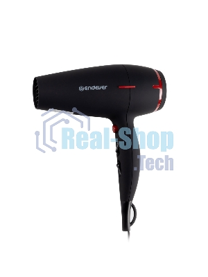 Фен Endever Aurora-472 черный, 2400 Вт, ионизация