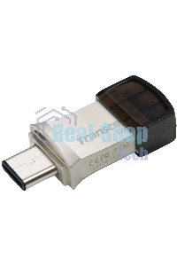 Флешка USB Transcend JetFlash 890S (TS128GJF890S), 128Gb, USB 3.1/Type-C, R/W 70/25, темно-серый
