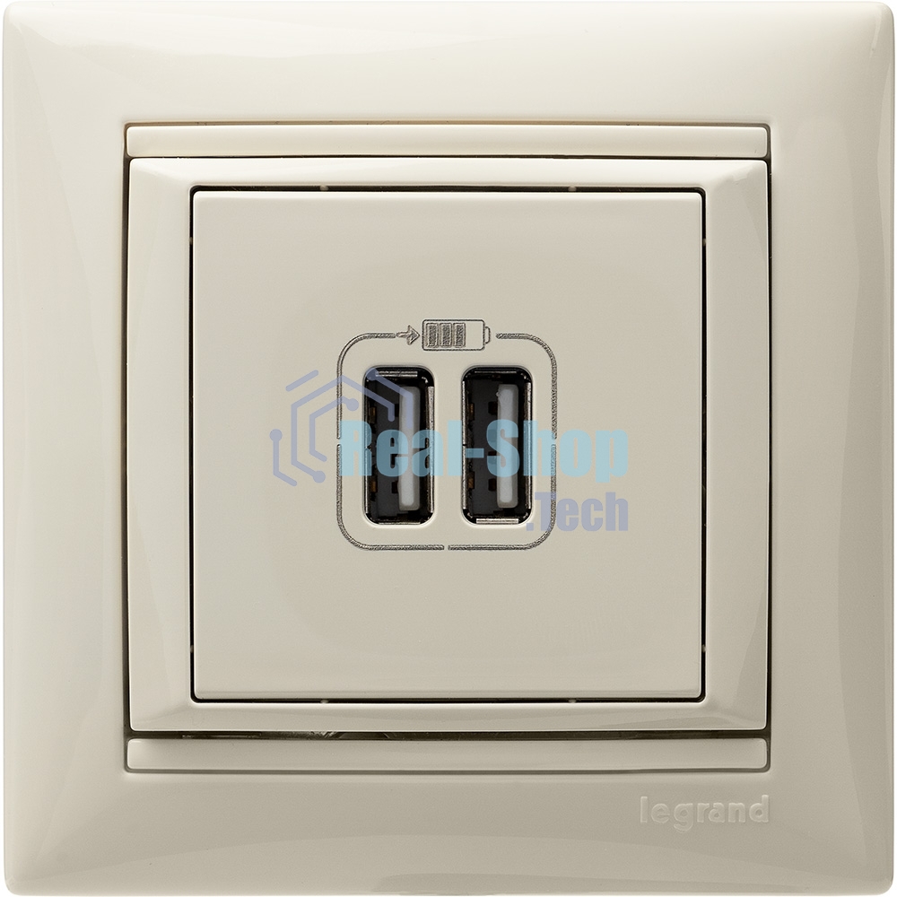 Розетка 2-ая USB 774170 Legrand Valena Сл. кость