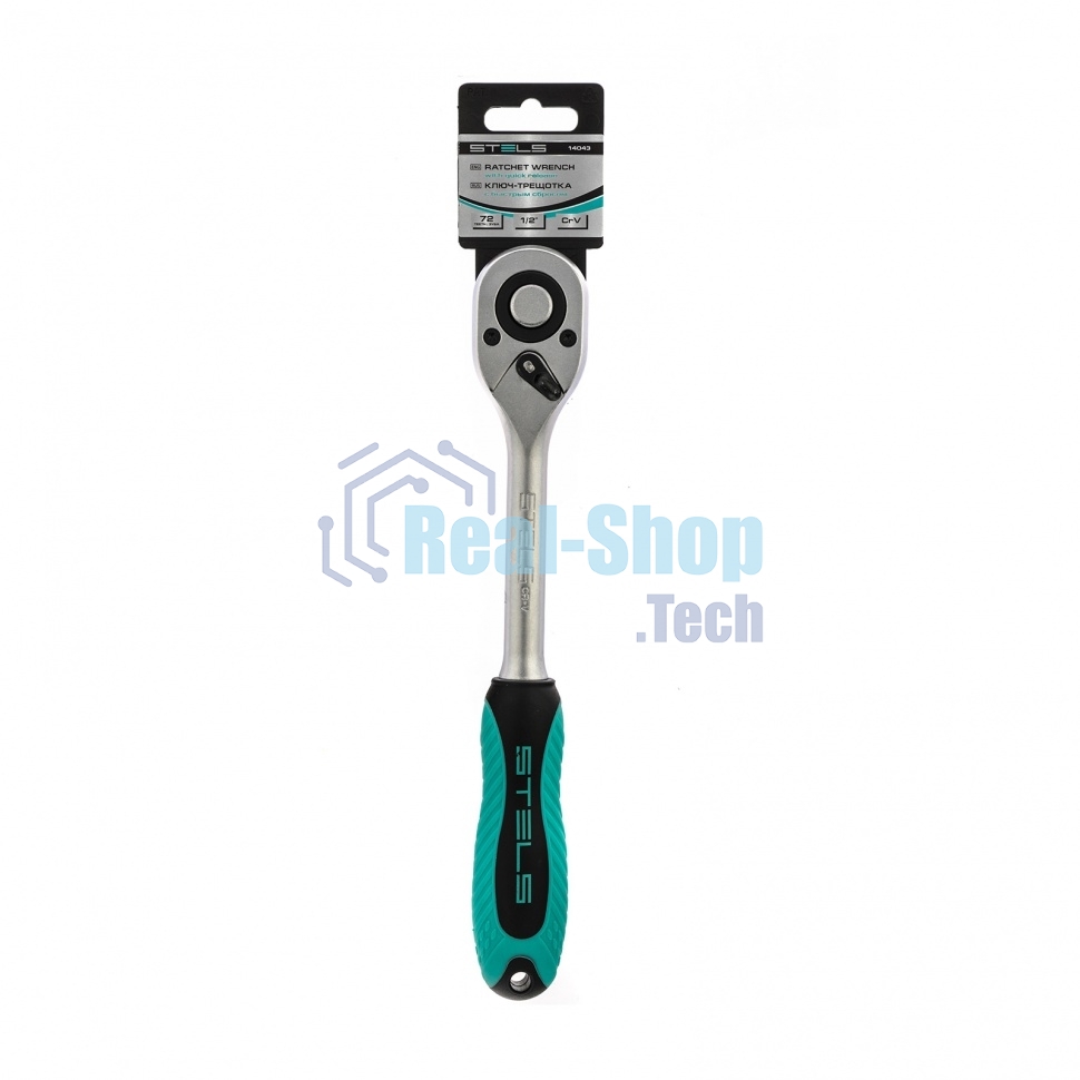 Ключ трещотка 1/2, 72 зуба, с быстрым сбросом. СrV Stels