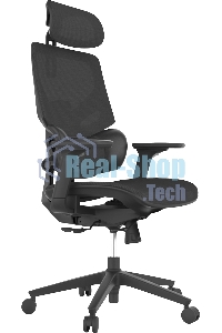 Кресло компьютерное Cactus CS-CHR-MC01-BK черный, сетка, эко.кожа, с подголов. крестов. пластик