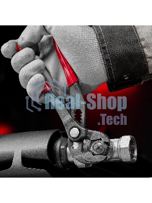 Переставные клещи Matrix 180 мм, кнопочный механизм, хром-ванадий, обливные рукоятки