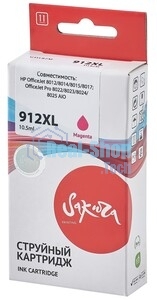 Картридж струйный Sakura 3YL82AE (№912XL Magenta) для HP, пурпурный, 10,5 мл., 825 к.