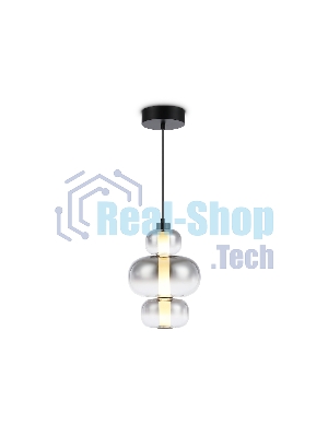 Подвесной светодиодный светильник Ambrella light LH11057 BK/SM черный/дымчатый 18W 3000K D230*350