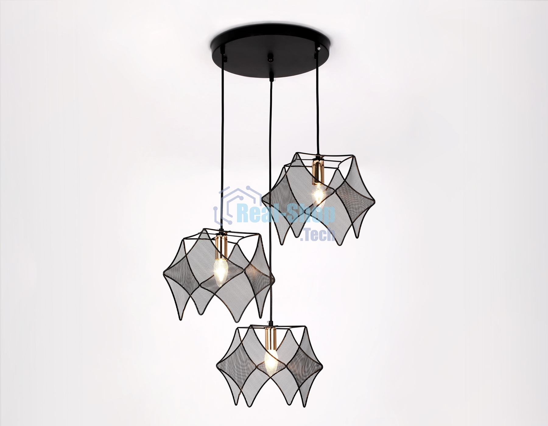 Светильник Ambrella light TR8427/3 BK/GD черный/золото E14/3 max 40W D510*1000