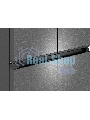 Холодильник Weissgauff WCD 450 Bru Steel Glass NoFrost Inverter матовая сталь трехкамерный 287/163л морозилка снизу, No Frost, Side by Side