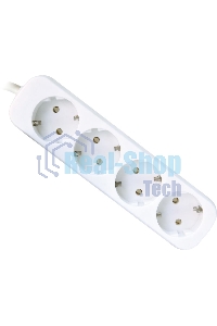 Удлинитель Defender E450 белый 5.0 м, 4 розетки 