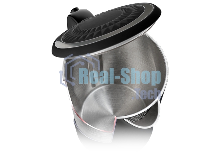 Чайник электрический Centek CT-0020 черный металл 1.7л, 2200W, бесшовная колба, двойные стенки