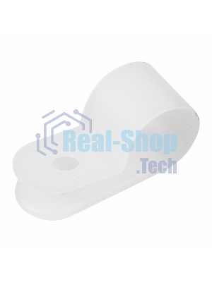 Кабельная скоба под винт Rexant 12 мм, белая, упаковка 50 шт.