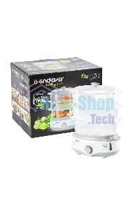 Пароварка электрическая Endever Vita-170, белый/серый, мощность 1000 Вт, объем 11 л