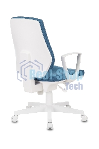 Кресло компьютерное Бюрократ CH-W545 синий 38-415, крестовина пластик, пластик белый