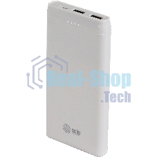 Портативный аккумулятор Cactus CS-PBFSMT-10000 10000mAh 2.1A 2xUSB белый