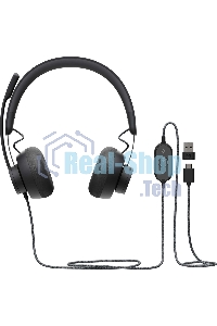 Гарнитура проводная Logitech Headset Zone Wired Teams Graphite