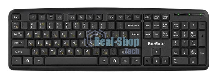 Клавиатура проводная ExeGate LY-331, USB, черный