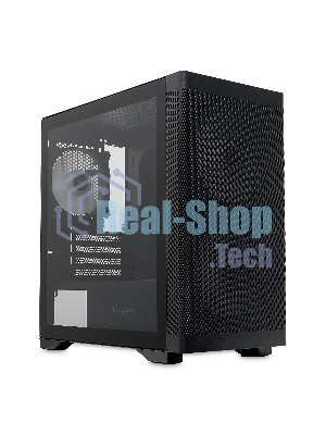 Компьютерный корпус без блока питания HSPD M320, Mesh Mini-tower, черный, slide TG, 0.45 SPCC, 2x140мм ARGb+1x120мм ARGb mATX, mITX 160/340/184мм 2x2.5