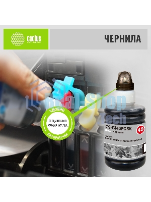 Чернила Cactus CS-GI40PGbK черный140мл для Canon Pixma G5040/G6040/GM2040