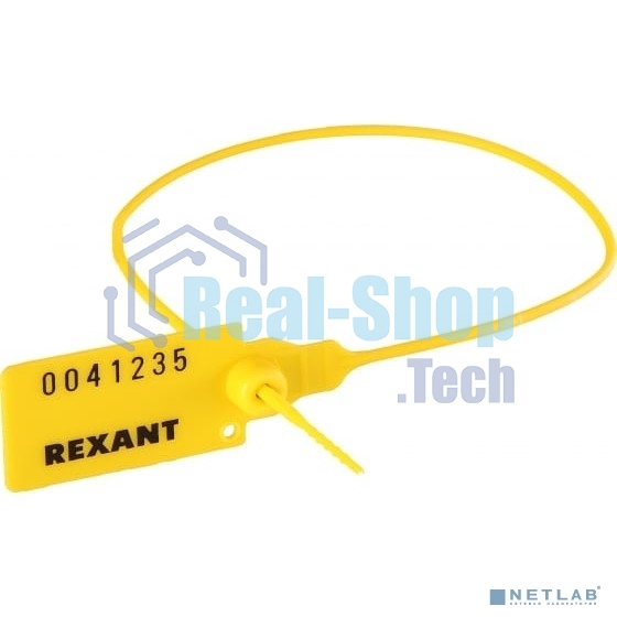 Пломба Rexant пластиковая номерная 320 мм желтая (1шт)