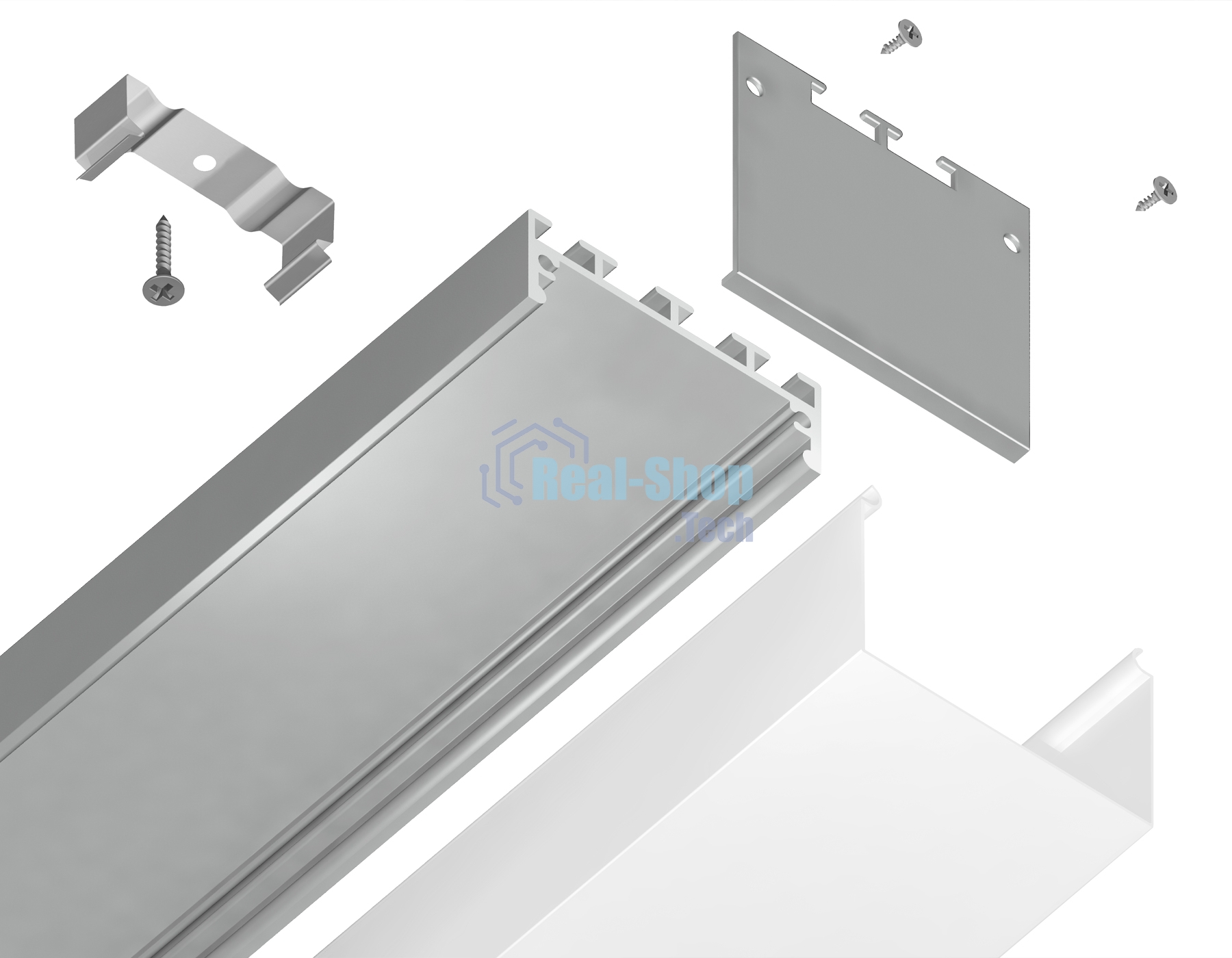 Алюминиевый профиль Ambrella light GP3070AL серебро 2000*45*42