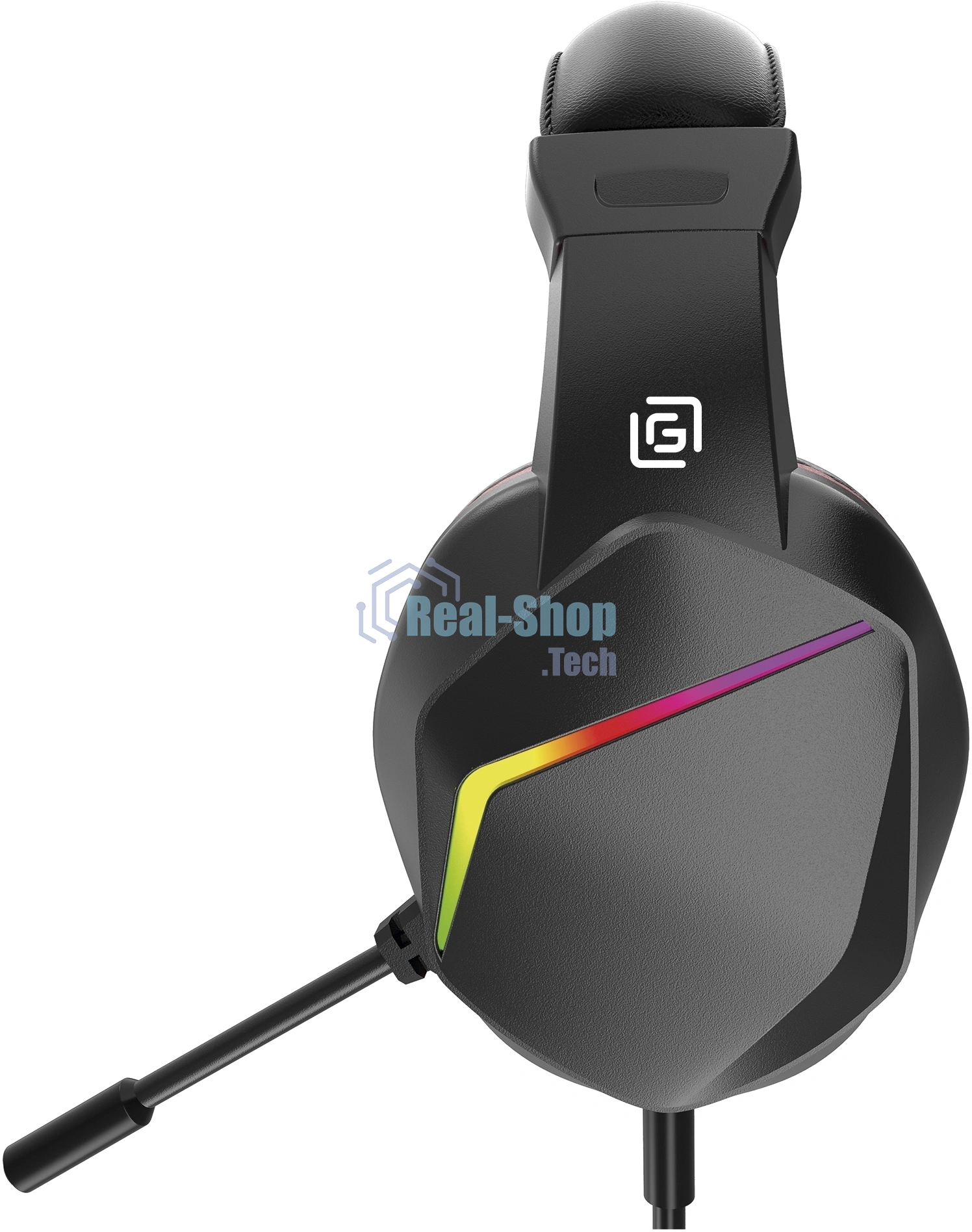 Гарнитура Oklick HS-L335G чёрный, проводная, USB-C/3.5 мм