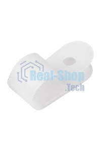 Кабельная скоба под винт Rexant 12 мм, белая, упаковка 50 шт.