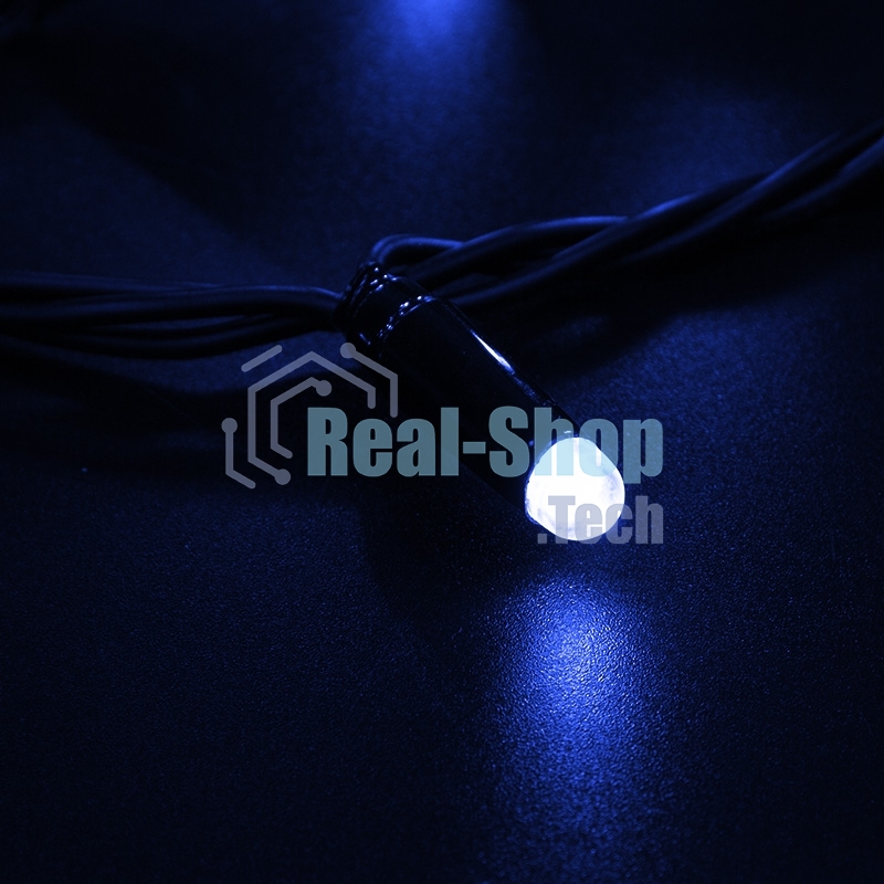 Гирлянда Neon-night Нить 10м, постоянное свечение, черный ПВХ, 230В, синий