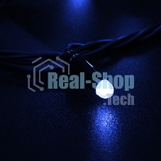 Гирлянда Neon-night Нить 10м, постоянное свечение, черный ПВХ, 230В, синий