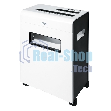 Шредер Deli E9911-EU белый (секр.P-4)/фрагменты/8лист./16лтр./скрепки/скобы/пл.карты/CD