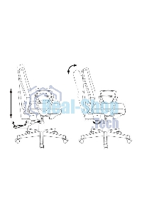 Кресло компьютерное Бюрократ CH-W545 синий 38-415, крестовина пластик, пластик белый